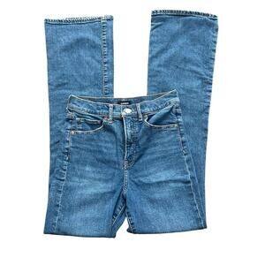 Mid rise boot cut jeans